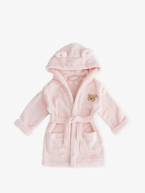 Cozy Crew Club bear-patch hooded dressing gown