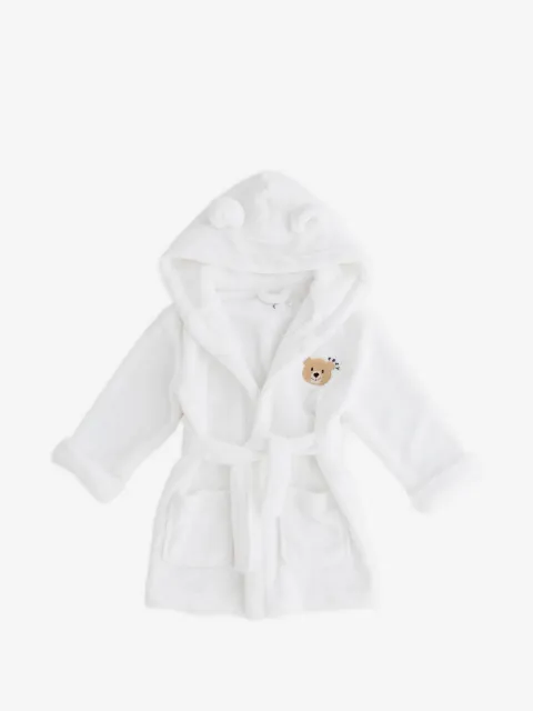Cozy Crew Club bear-patch hooded robe