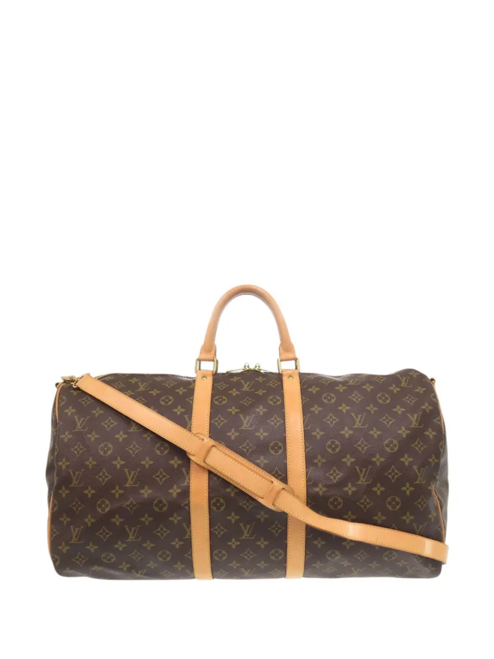 Louis Vuitton Pre-Owned 2001 Monogram Keepall Bandouliere 55 travel bag - Marrone