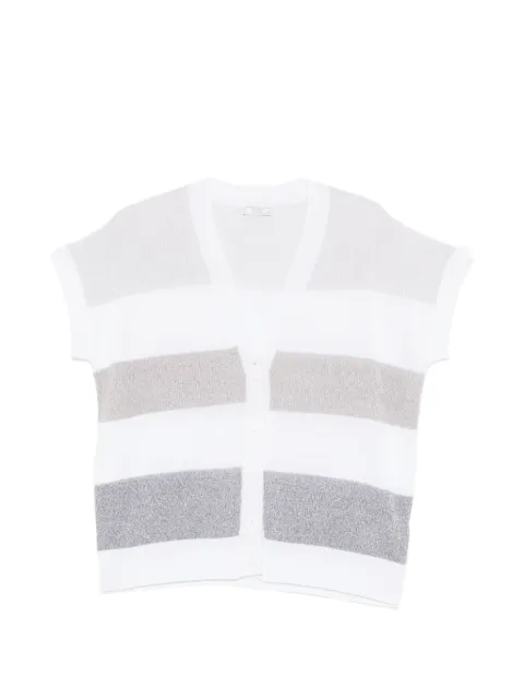 Peserico striped short-sleeve cardigan