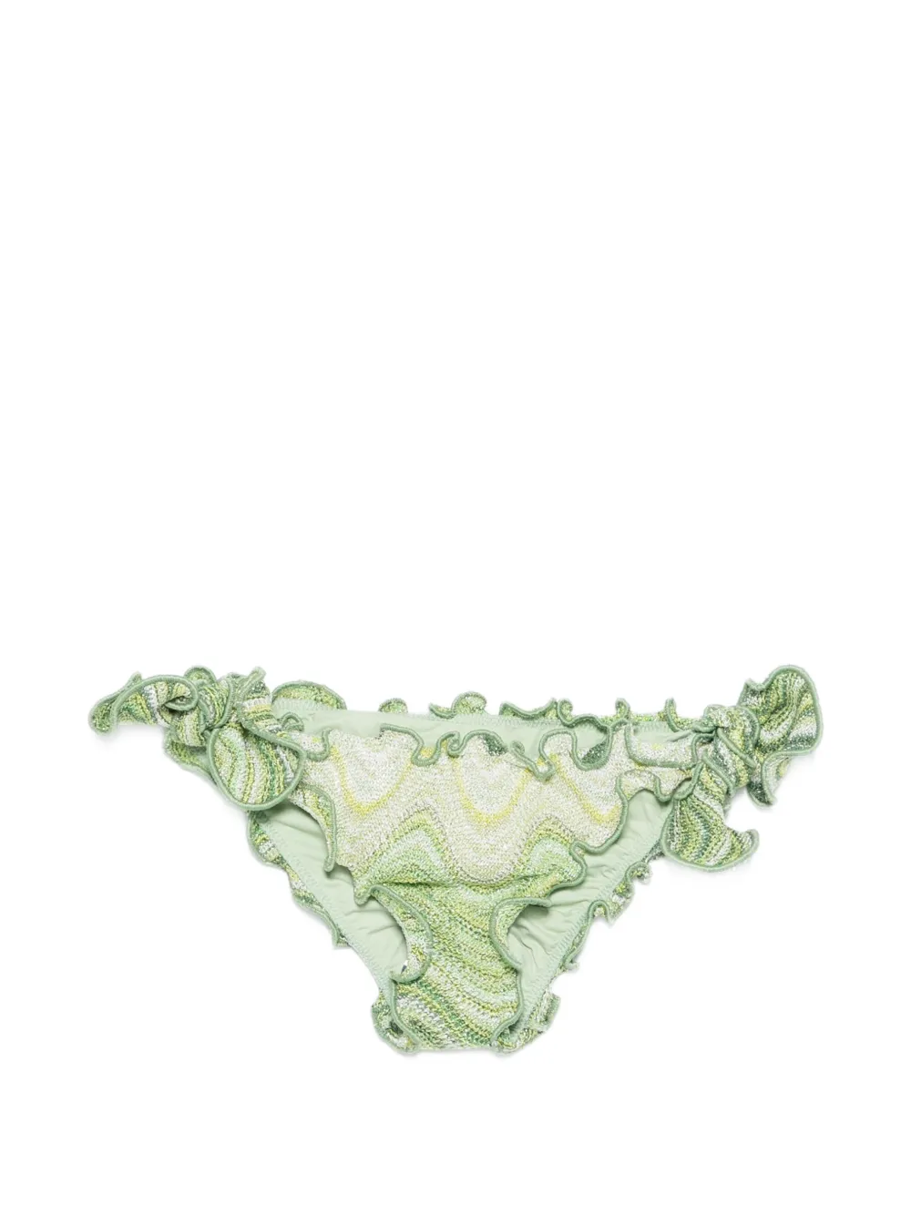 MC2 Saint Barth Kids ruffled bikini bottoms - Verde