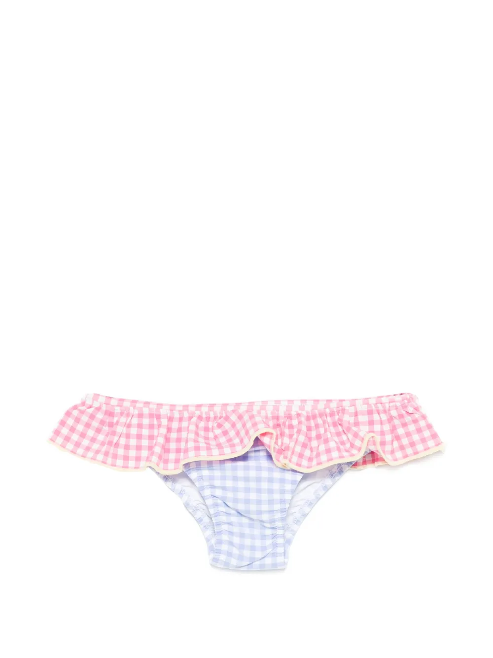 MC2 Saint Barth Kids ruffled gingham bikini bottoms - Rosa