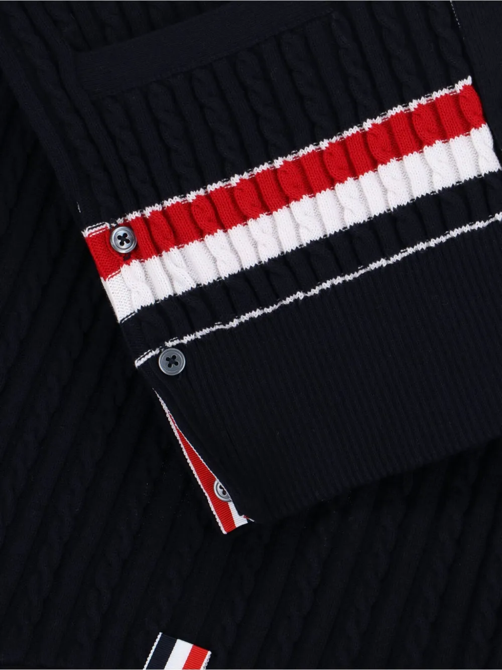 Thom Browne Gestreept gebreid vest Blauw