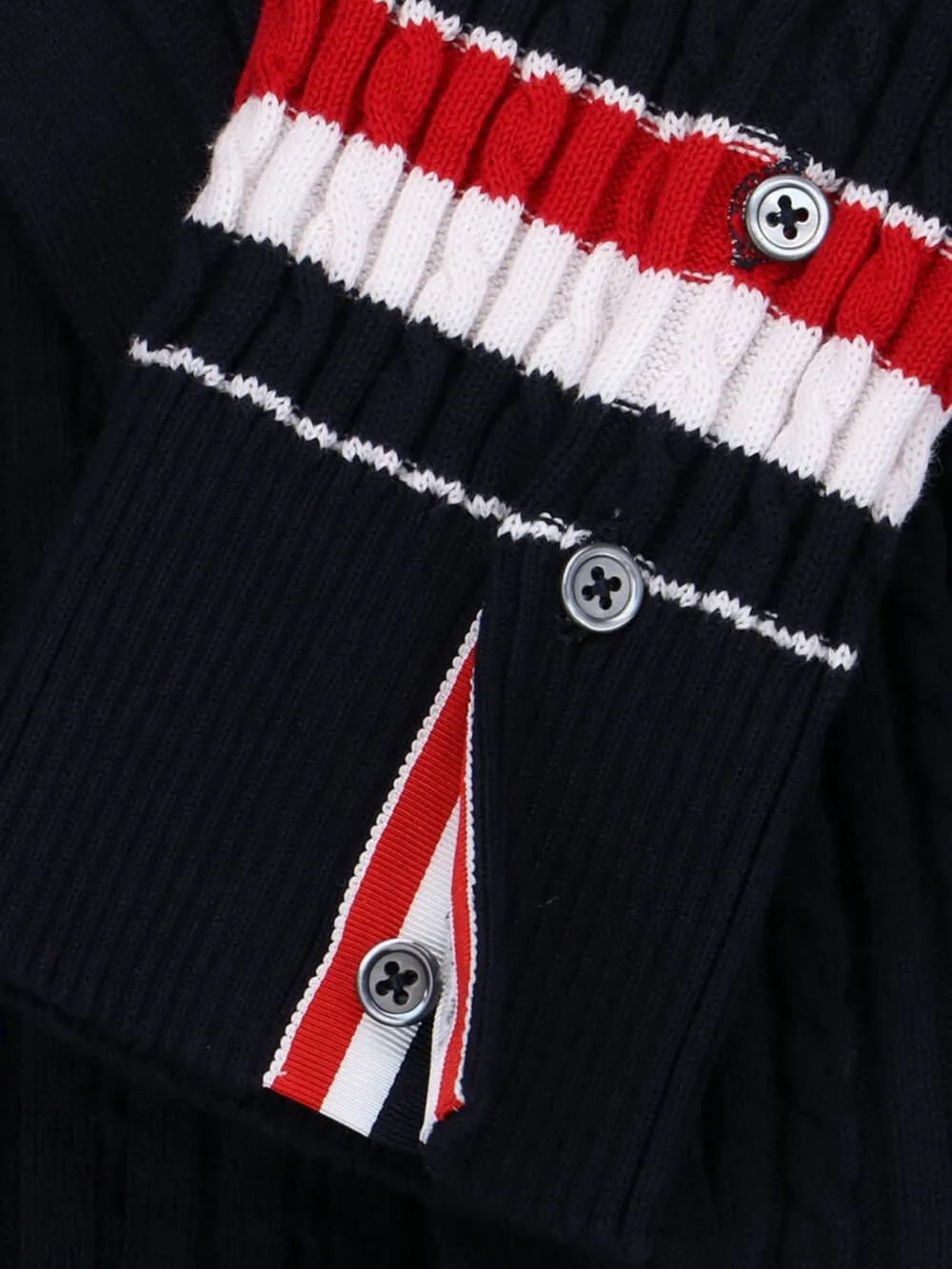 Thom Browne Gestreept gebreid vest Blauw