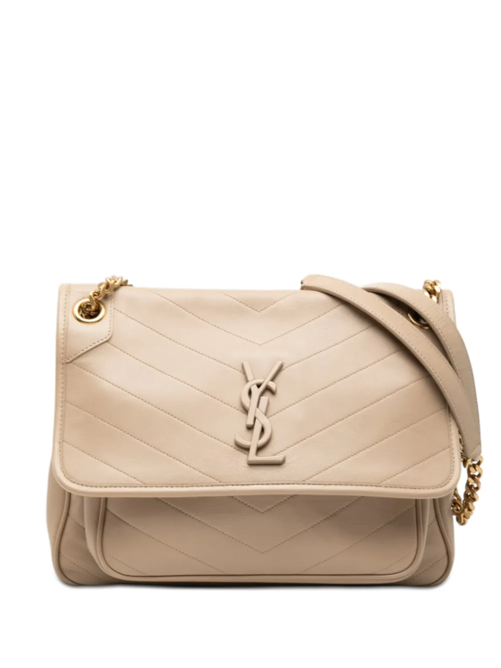 Saint Laurent Pre-Owned 2016 Medium Calfskin Niki shoulder bag - Nude