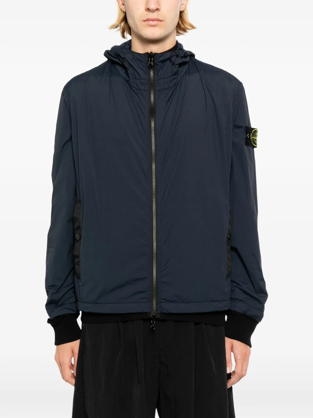 Stone Island Jack met capuchon Zwart