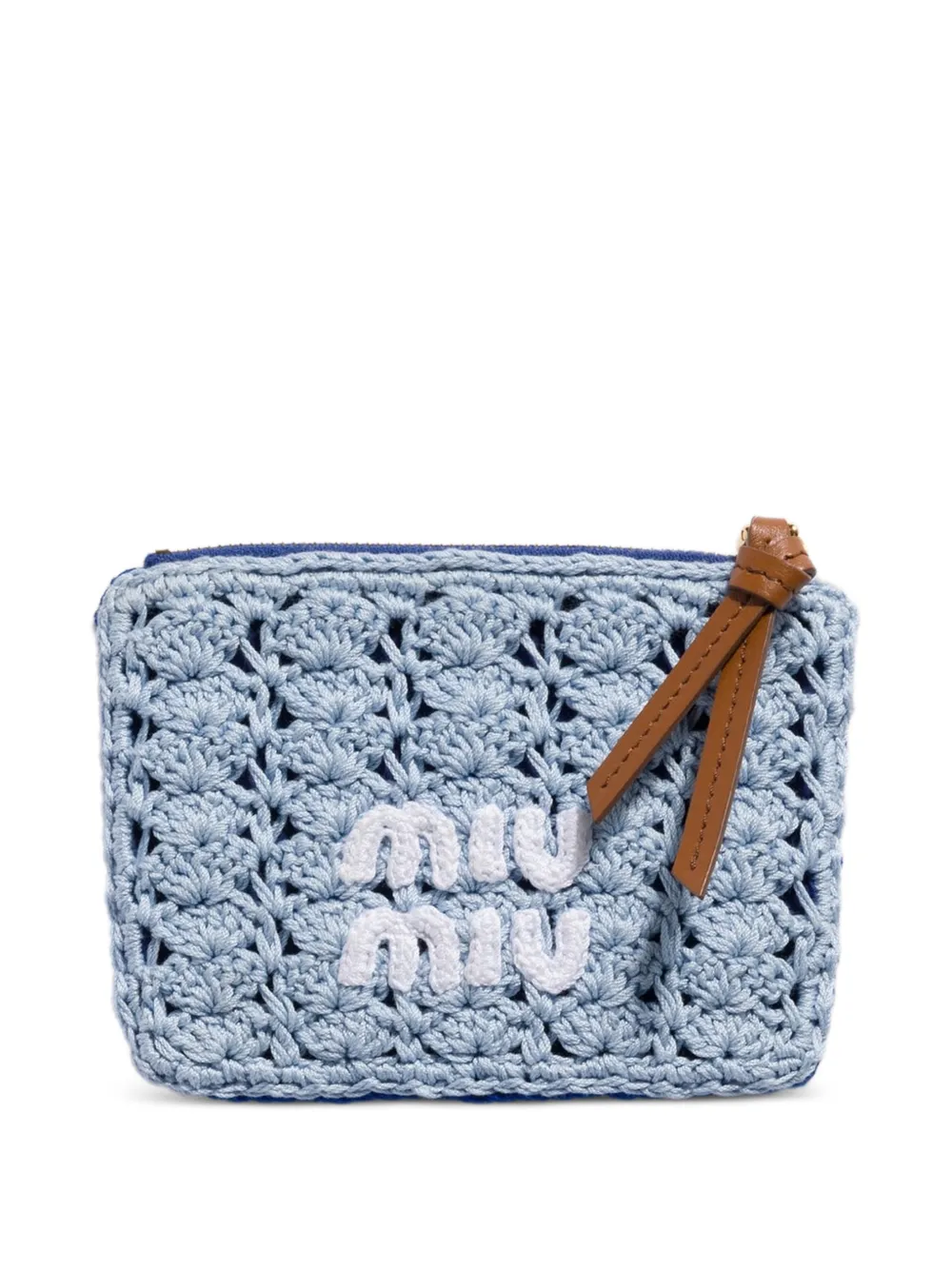 Miu Gehaakte buidel met rits Blauw