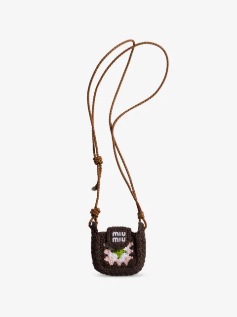 Miu Miu bolsa para audífonos de crochet