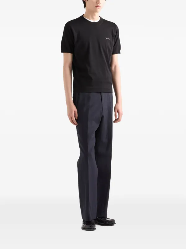 Prada コットン クルーネックセーター | ブラック | FARFETCH JP