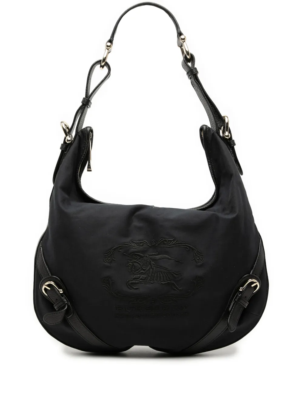 Burberry Pre-Owned 2000-2017 Nylon Larkin hobo bag - Nero