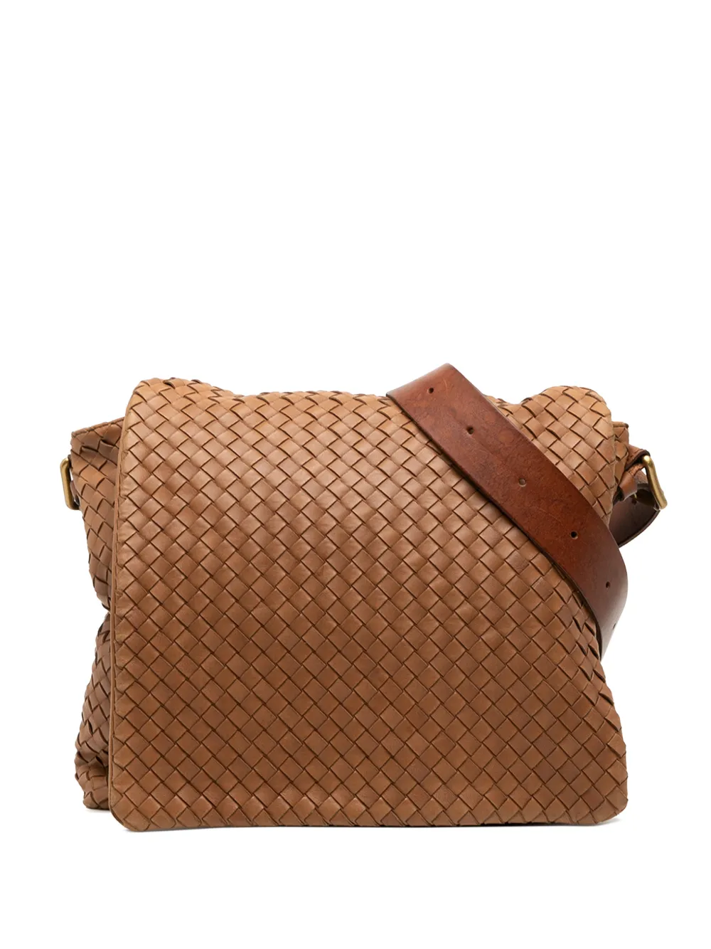 Bottega Veneta Pre-Owned 2010-2025 Nappa Intrecciato Messenger Bag crossbody bag - Marrone