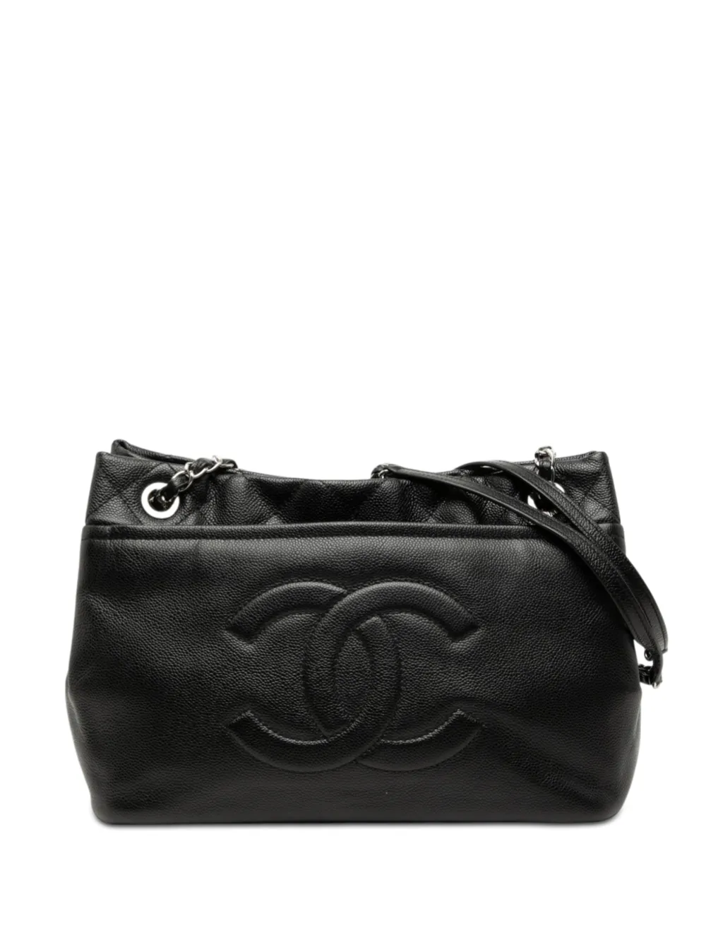 CHANEL Pre-Owned 2011 CC Caviar Timeless Soft tote bag - Nero