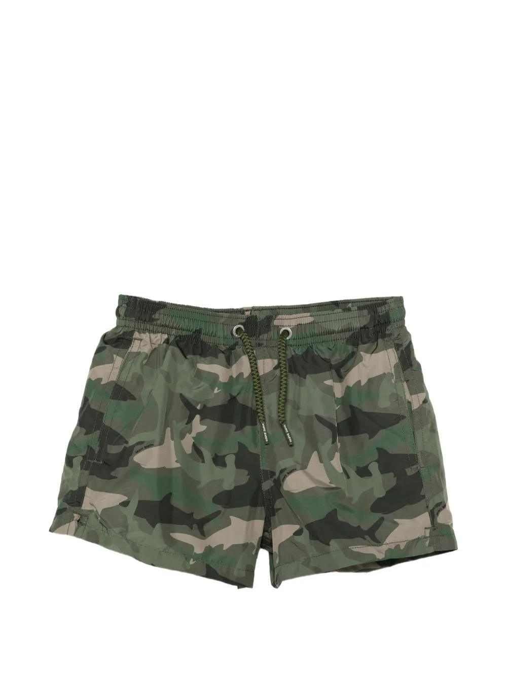 MC2 Saint Barth Kids Jean camouflage-print shark-motif swim shorts - Verde