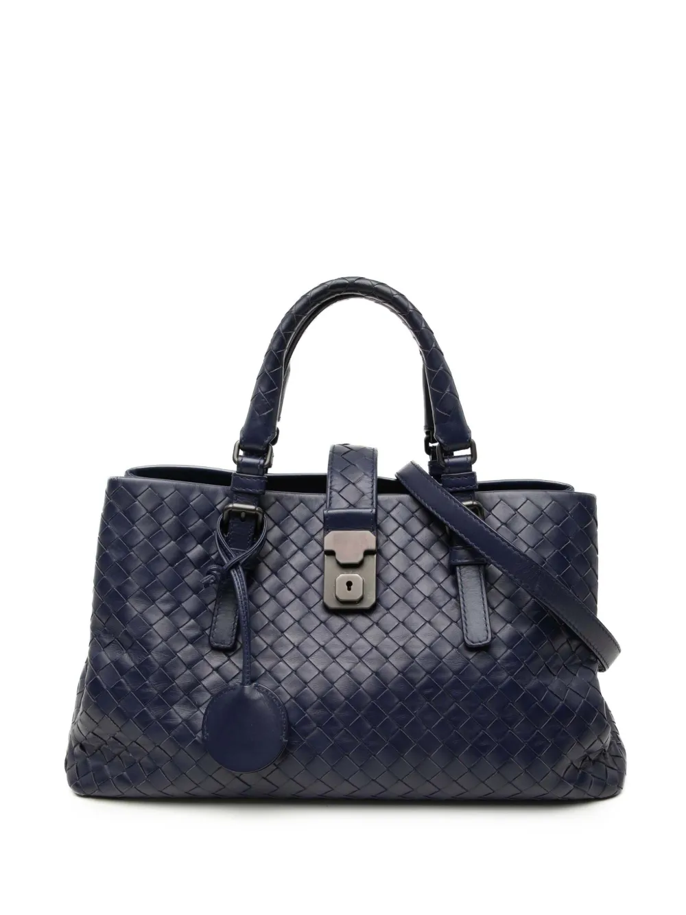 Bottega Veneta Pre-Owned 2010-2025 Small Nappa Intrecciato Roma satchel - Blu