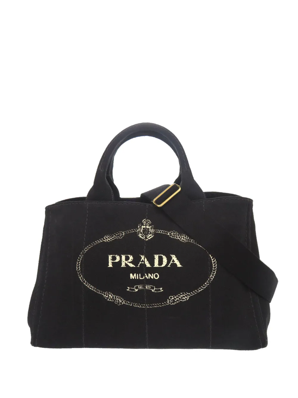 Prada Pre-Owned 2013-2025 Canvas Canapa Logo satchel - Nero