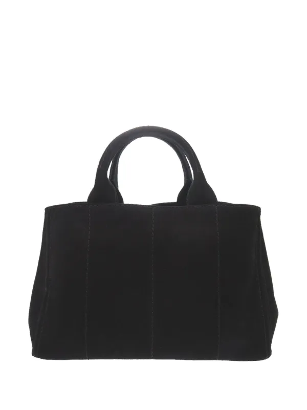 Prada Pre-Owned 2013-2025 Canvas Canapa Logo Satchel | Black