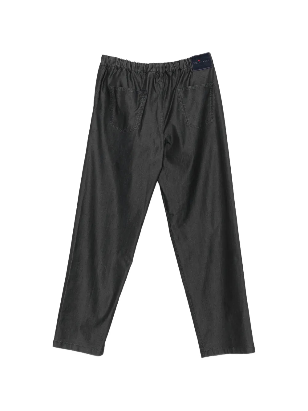 Kiton Broek met trekkoord en patch Grijs