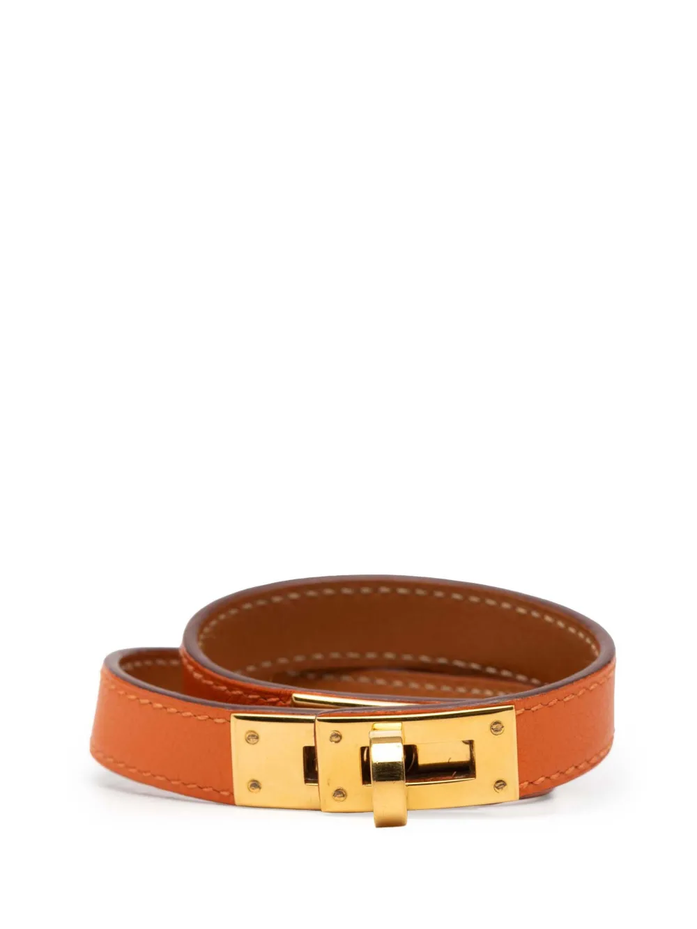 Hermès Pre-Owned 2012 Leather Kelly Double Tour Bracelet costume bracelet - Oro