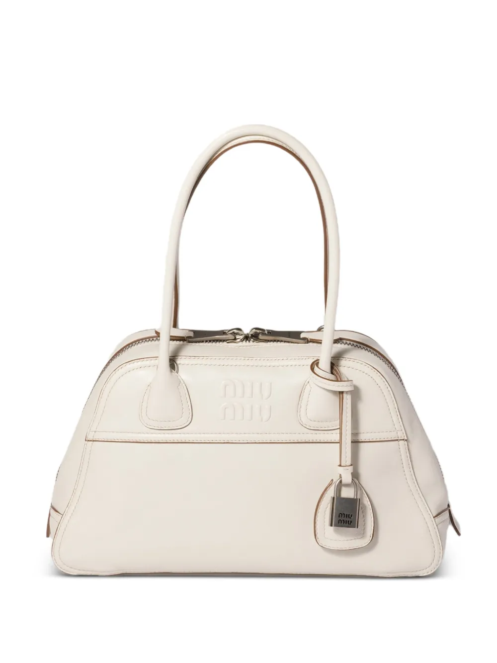 Miu Miu Borsa Vivant in pelle - Bianco