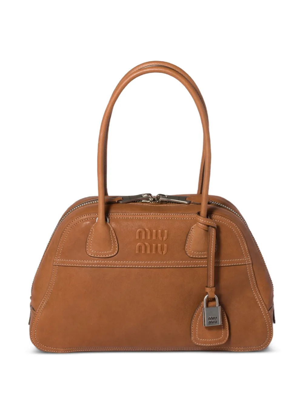 Miu Miu Borsa Vivant in pelle - Marrone
