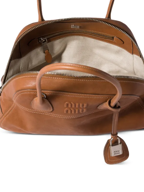 Miu Miu Vivant Leather Bag | Brown | FARFETCH