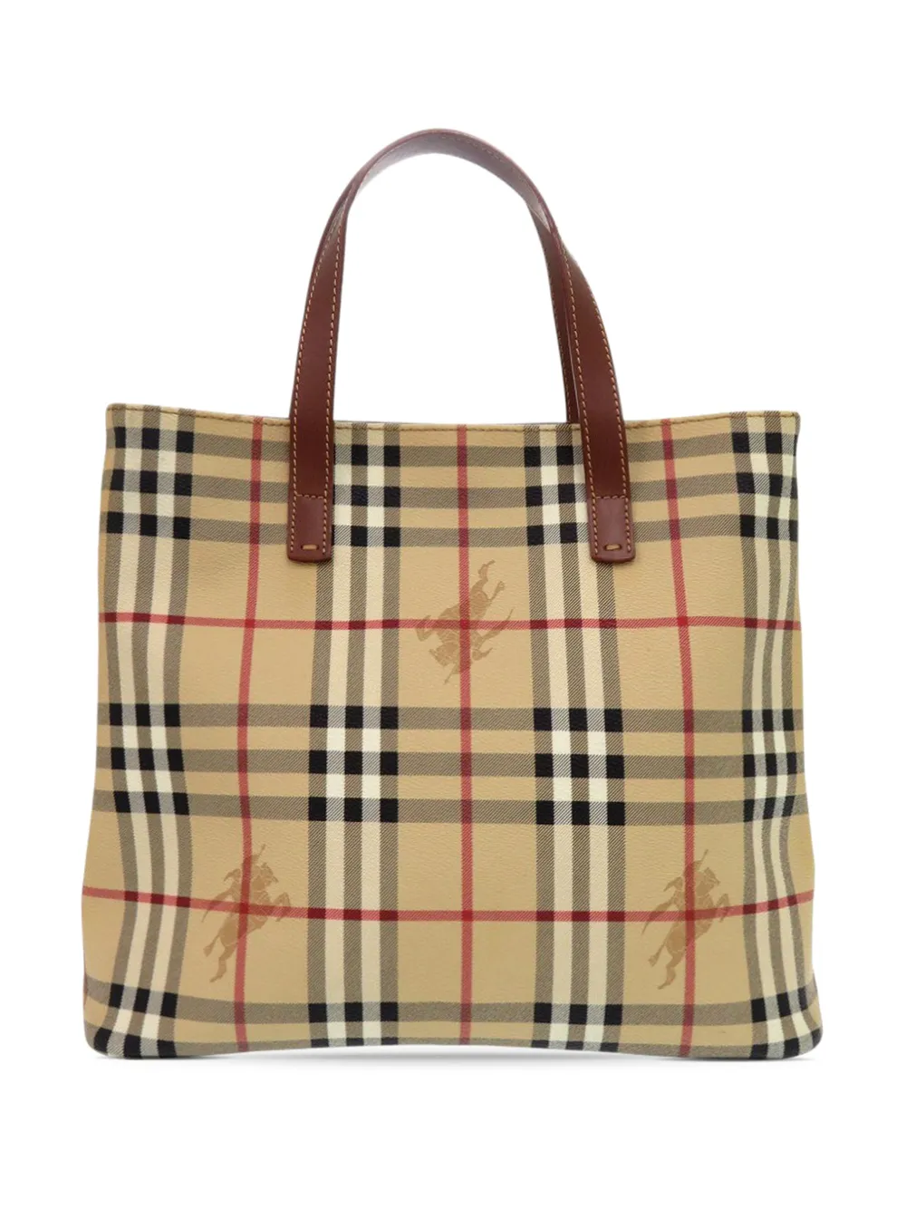 Burberry Pre-Owned 2000-2017 Haymarket Check Coated Canvas tote bag - Toni neutri