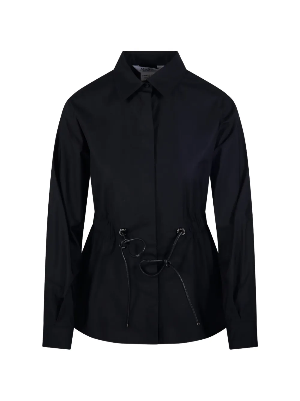 Max Mara Tazzina drawstring shirt - Black