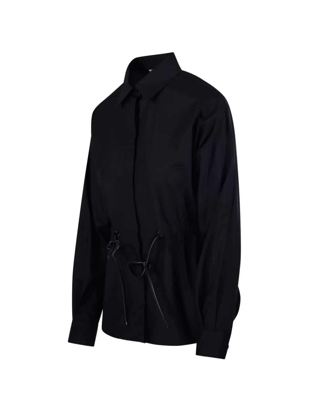 Max Mara Tazzina blouse met trekkoord Zwart