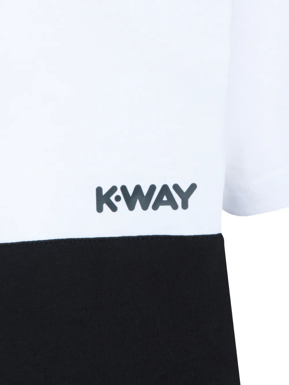 K-Way Solo T-shirt met colourblocking Wit