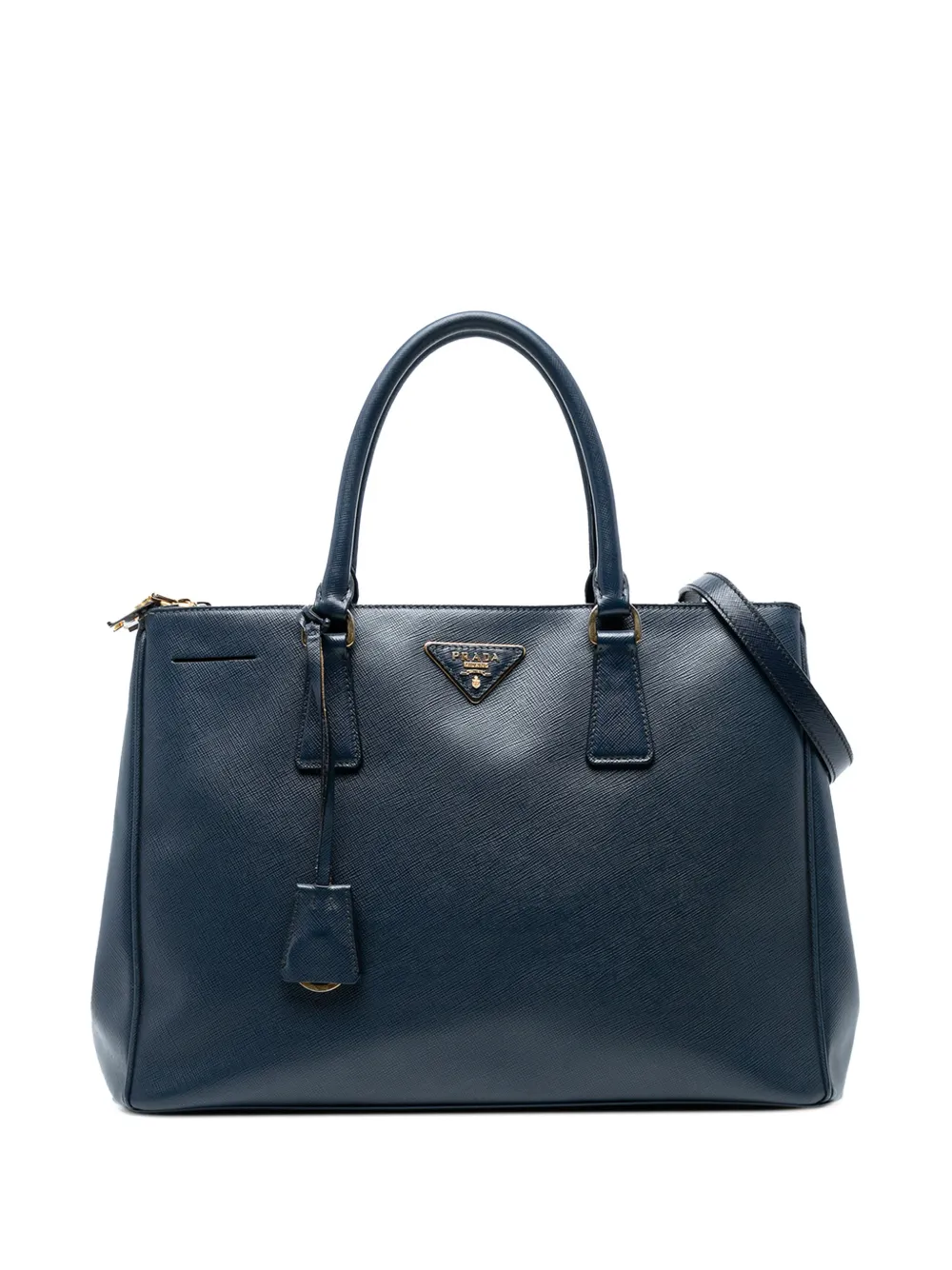 Prada Pre-Owned 2010-2025 Medium Saffiano Lux Galleria Double Zip satchel - Blu