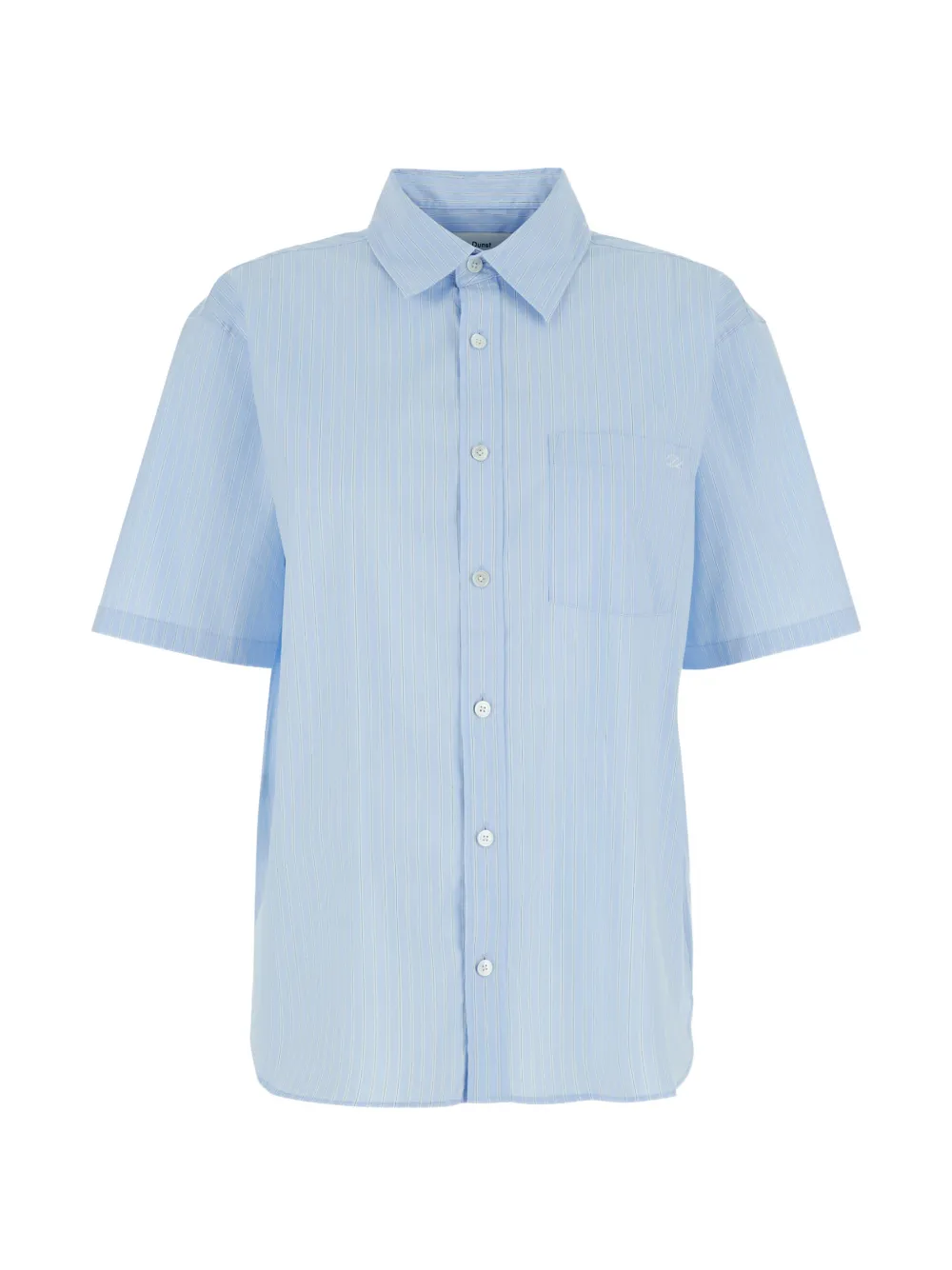 DUNST striped short-sleeve shirt - Blu