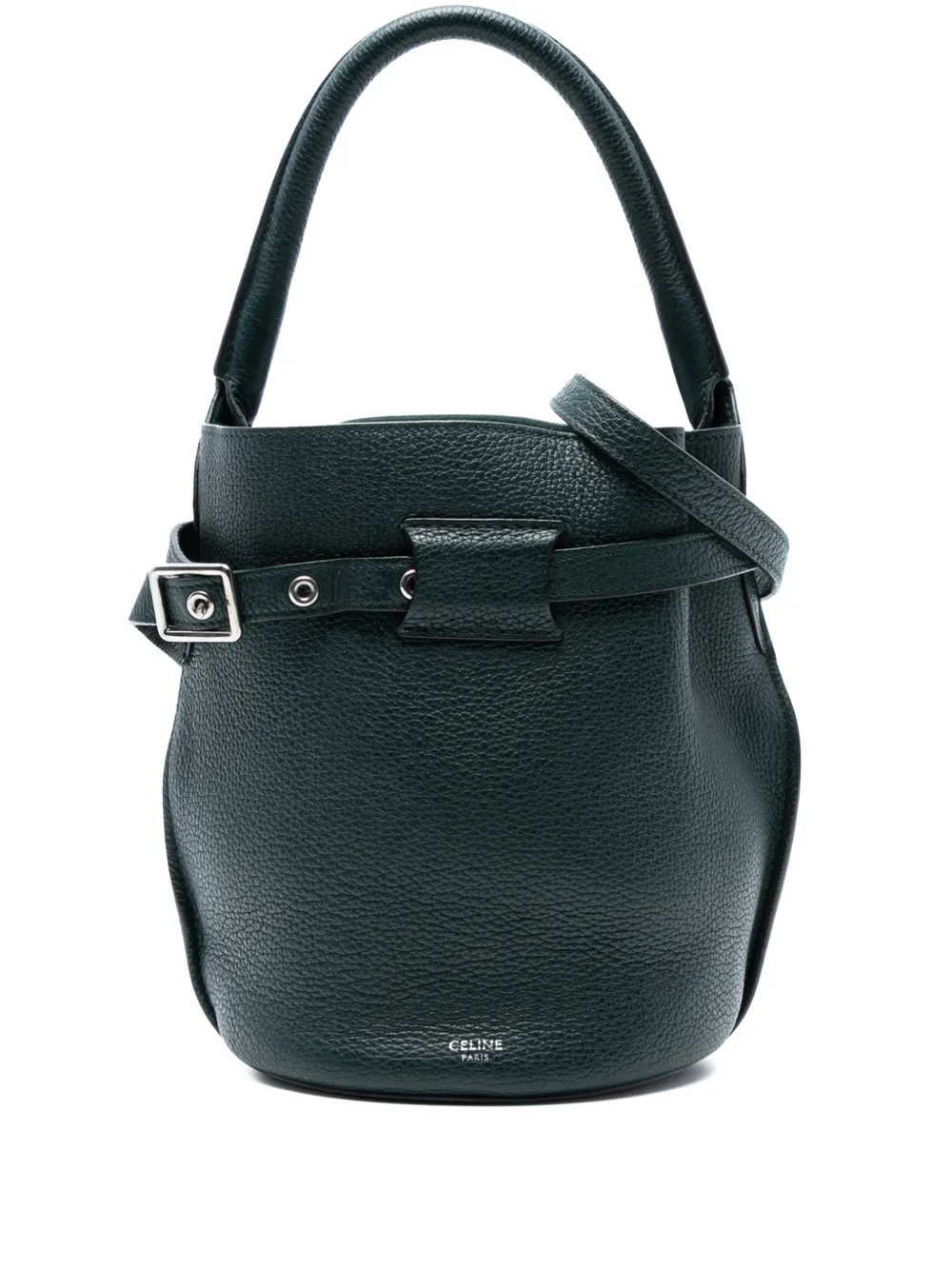 Celine Pre-Owned 2018-2025 Nano Leather Big Bucket Bag satchel - Verde