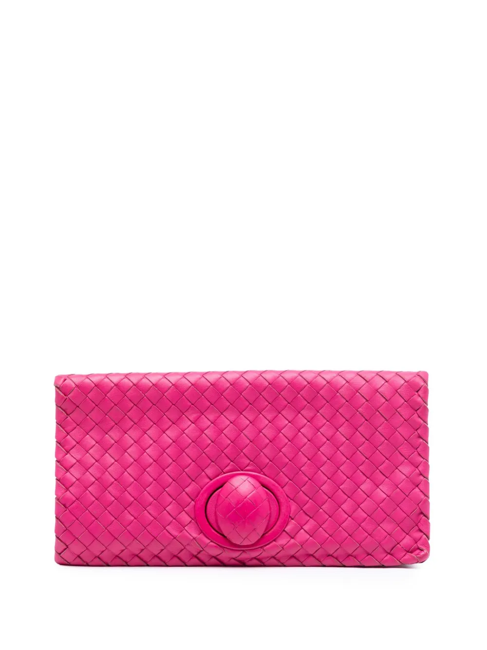 Bottega Veneta Pre-Owned 2012-2025 Nappa Intrecciato Turn Lock clutch bag - Rosa