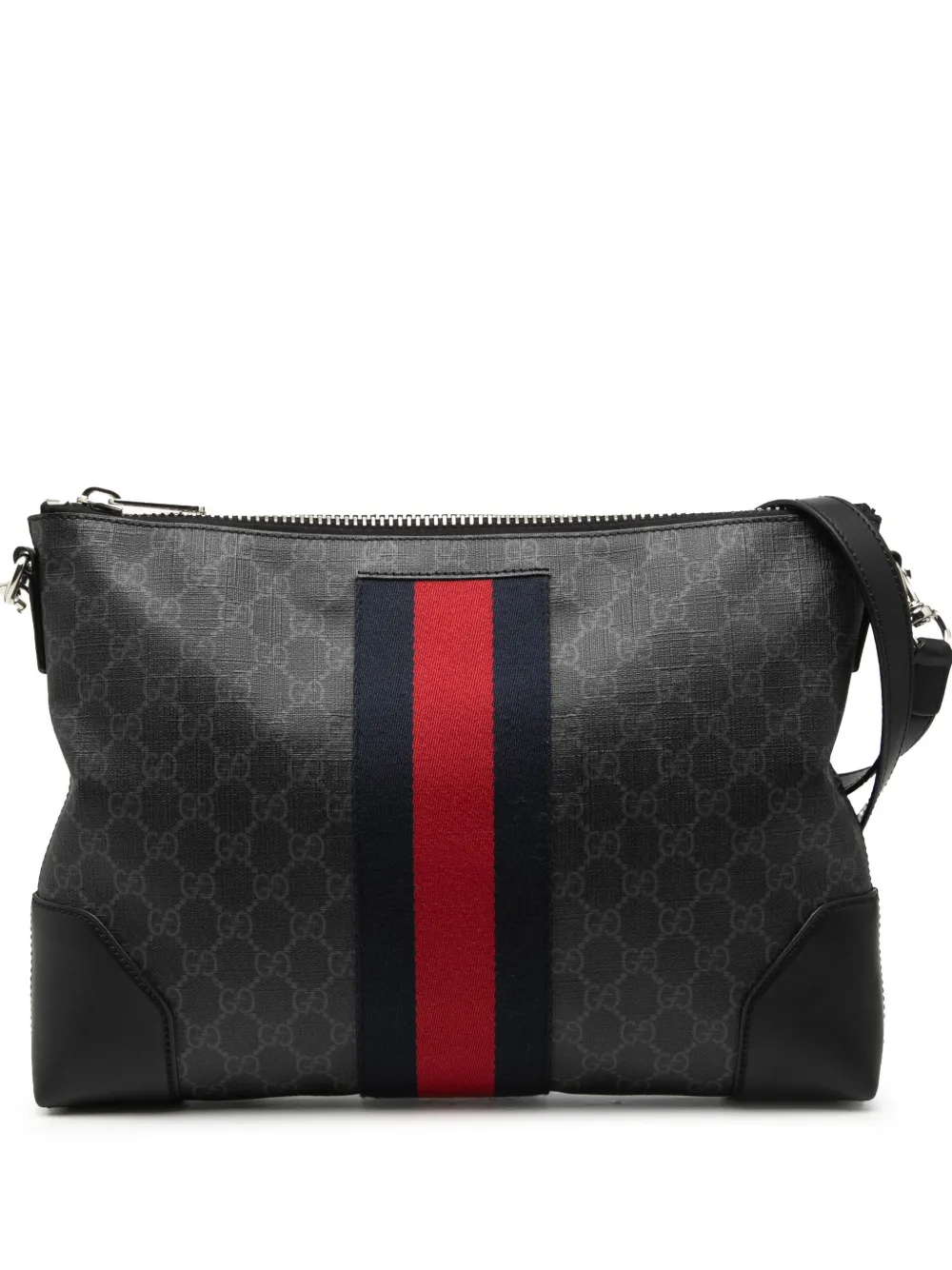 Gucci Pre-Owned 2016-2026 GG Supreme Web crossbody bag - Nero