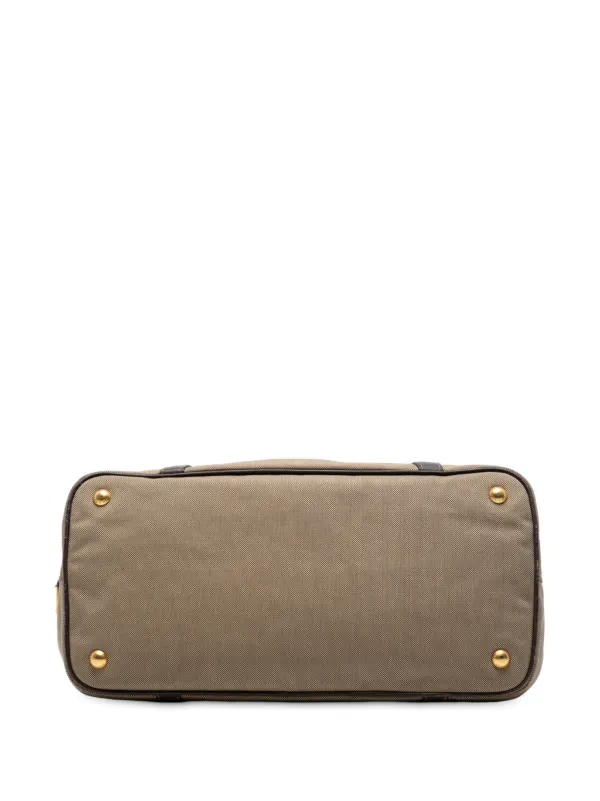 Prada Pre-Owned 2013-2025 Canvas Canapa Logo Satchel | Brown
