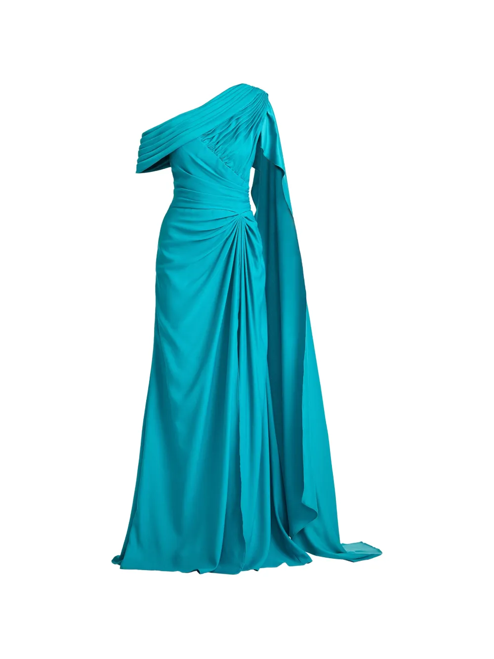 Tadashi Shoji Abito monospalla lungo drappeggiato - Blu