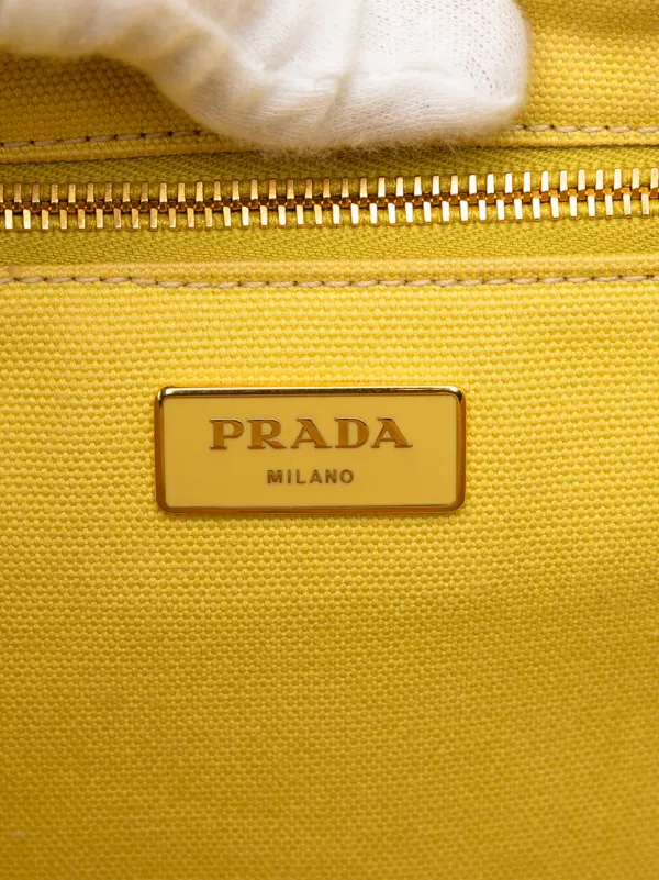 Prada Pre-Owned 2013-2026 ラージ キャンバス カナパ ロゴ サッチェル