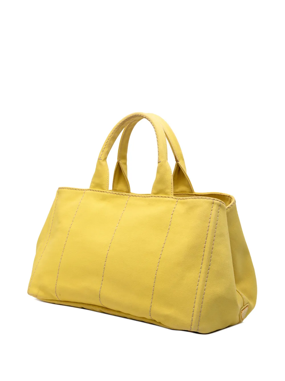 Prada Pre-Owned 2013-2026 ラージ キャンバス カナパ ロゴ サッチェル