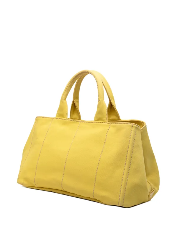 Prada Pre-Owned 2013-2026 ラージ キャンバス カナパ ロゴ サッチェル