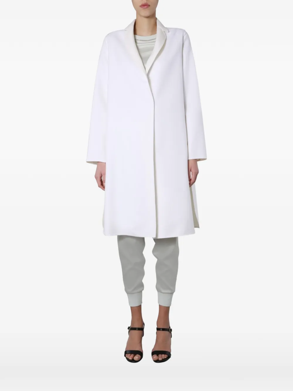 Fabiana Filippi notched-lapel coat - Bianco
