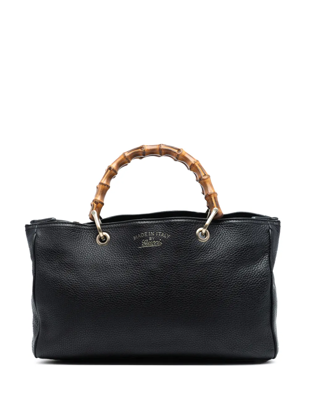 Gucci Pre-Owned 2016-2025 Medium Calfskin Bamboo Shopper satchel - Black