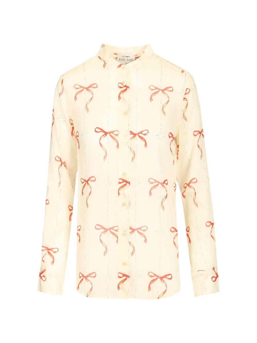 Forte Forte ribbon printed shirt - Toni neutri