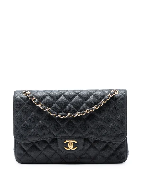 CHANEL Pre-Owned bolsa de hombro Jumbo Classic Caviar 2012