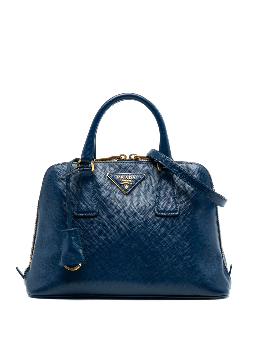 Prada Pre-Owned 2000-2025 Small Saffiano Lux Promenade satchel - Blu