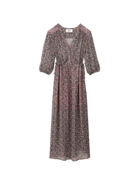 Ba&Sh floral-print drawstring-waist midi dress