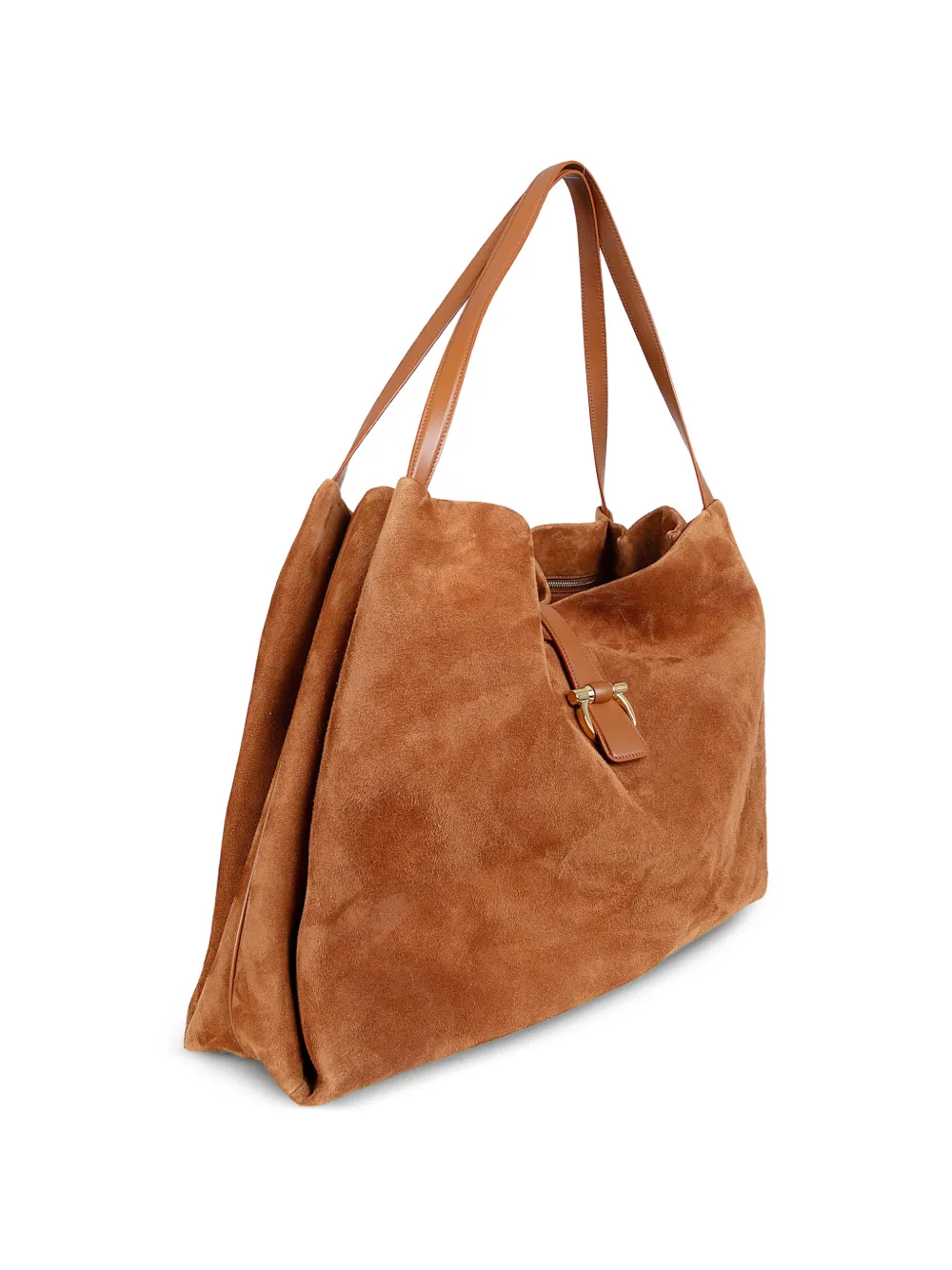 Ferragamo Suède shopper Bruin