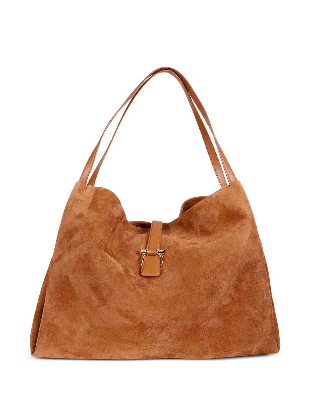 Ferragamo suede-leather tote bag - Marrone