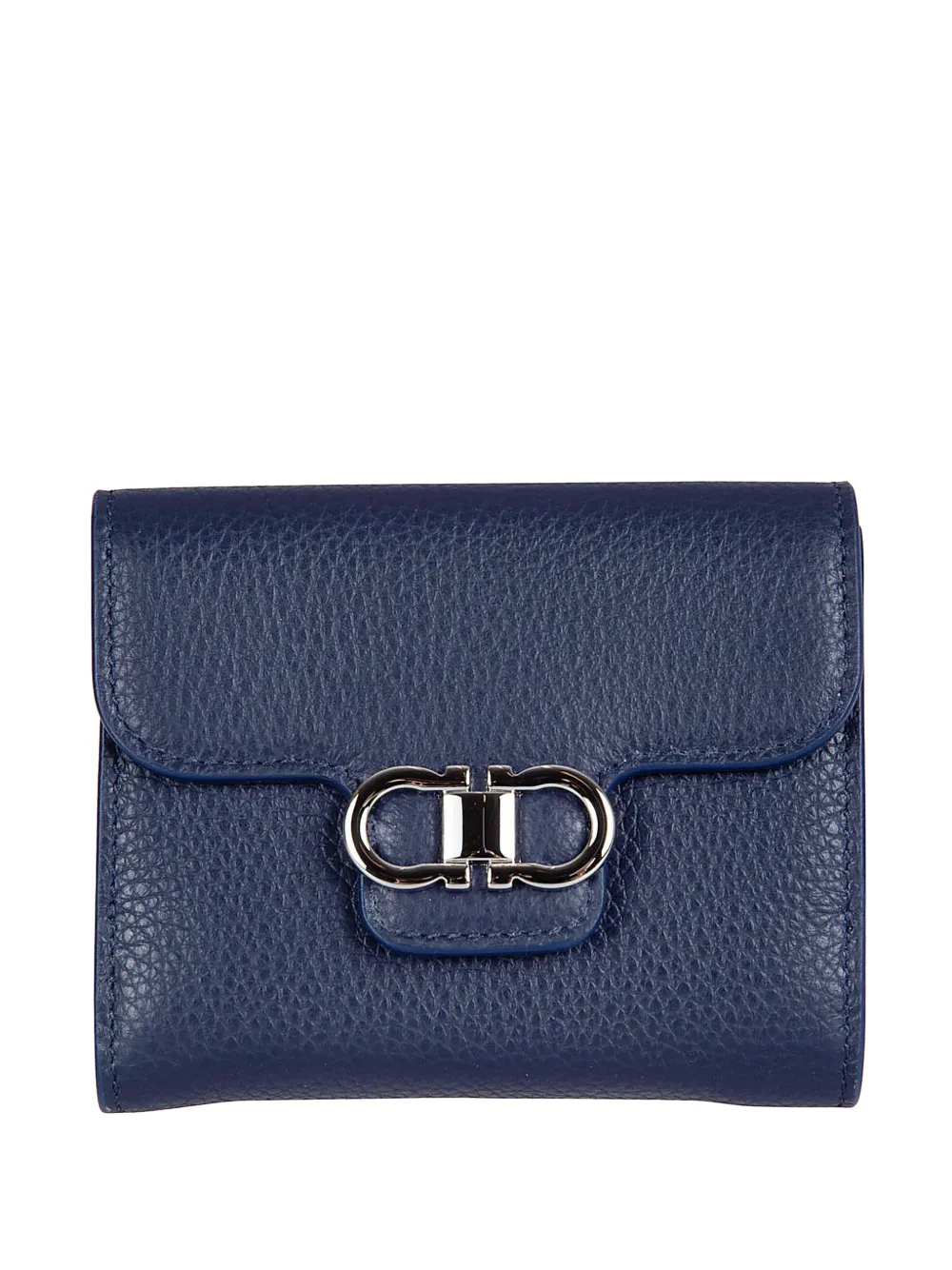 Ferragamo Gancini grained-leather wallet - Blu