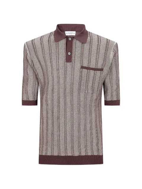 Ballantyne striped chest-pocket polo shirt