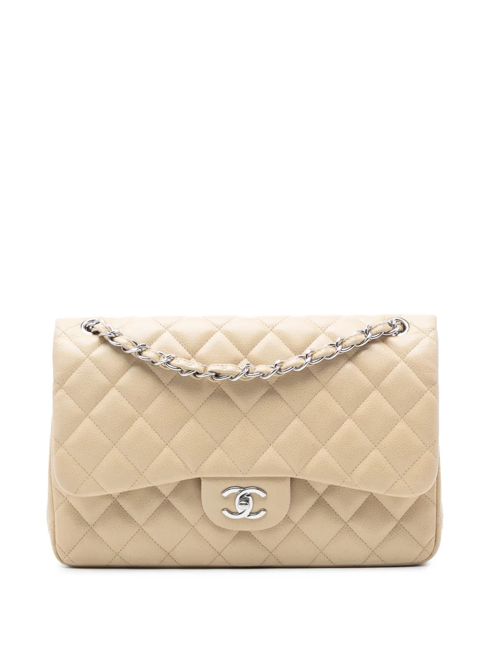 CHANEL Pre-Owned 2011 Jumbo Classic Caviar Double Flap shoulder bag - Marrone